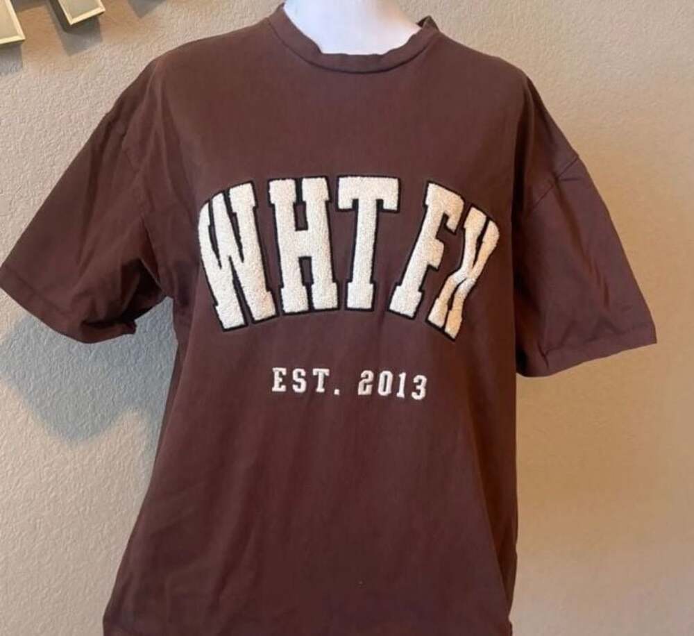 White Fox Kiana Oversized Chocolate Brown T-Shirt